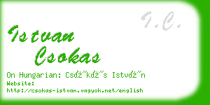 istvan csokas business card